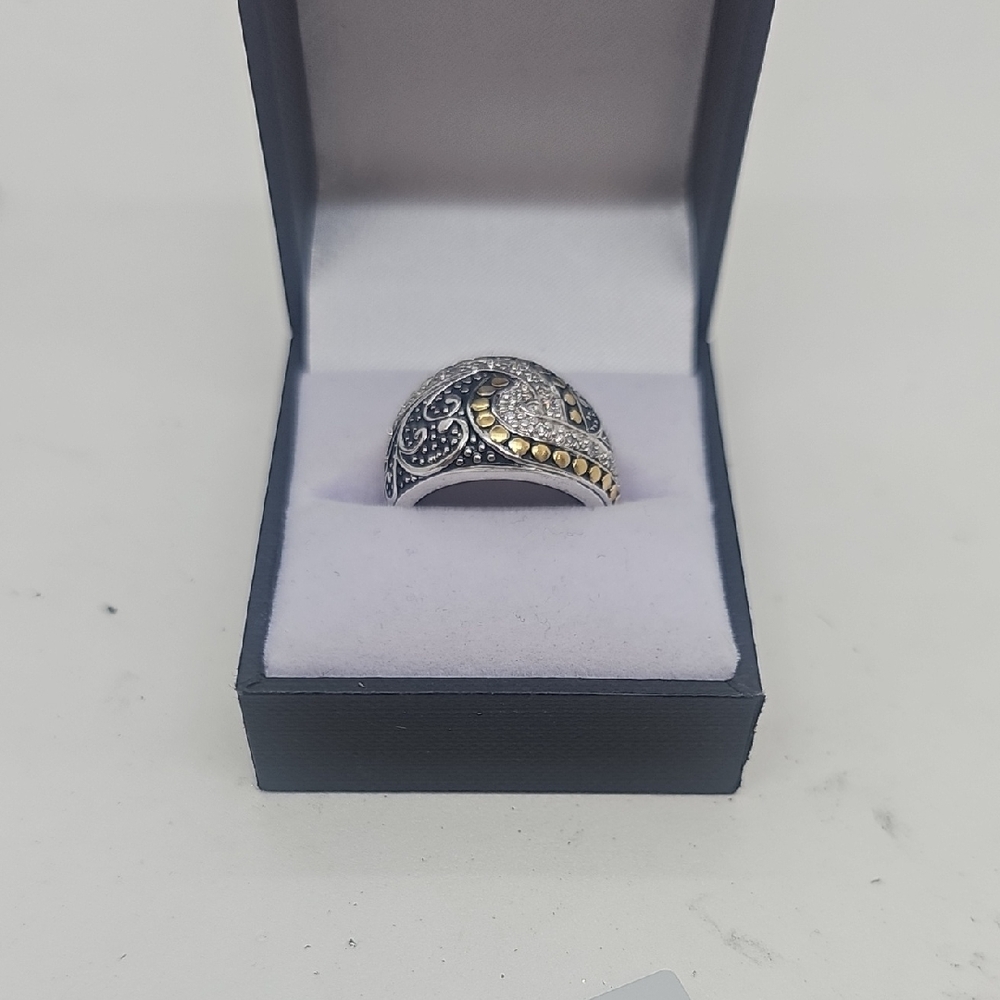 Elegant Silver and Gold Ring